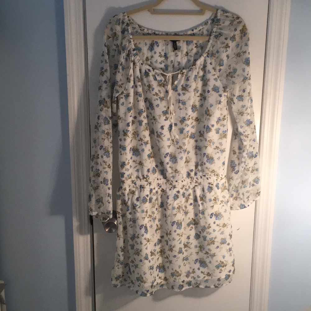 white patterned summer dress